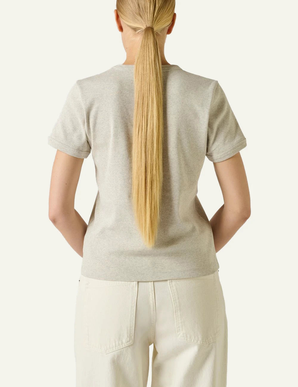 Soeur Aristide t-shirt grey cotton slim fit back