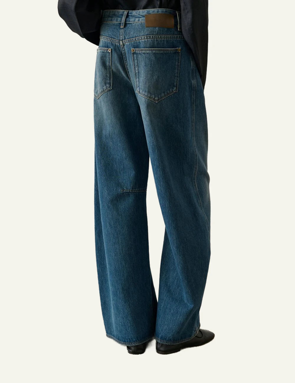 Soeur Gaspard jeans blue balloon fit loose denim back