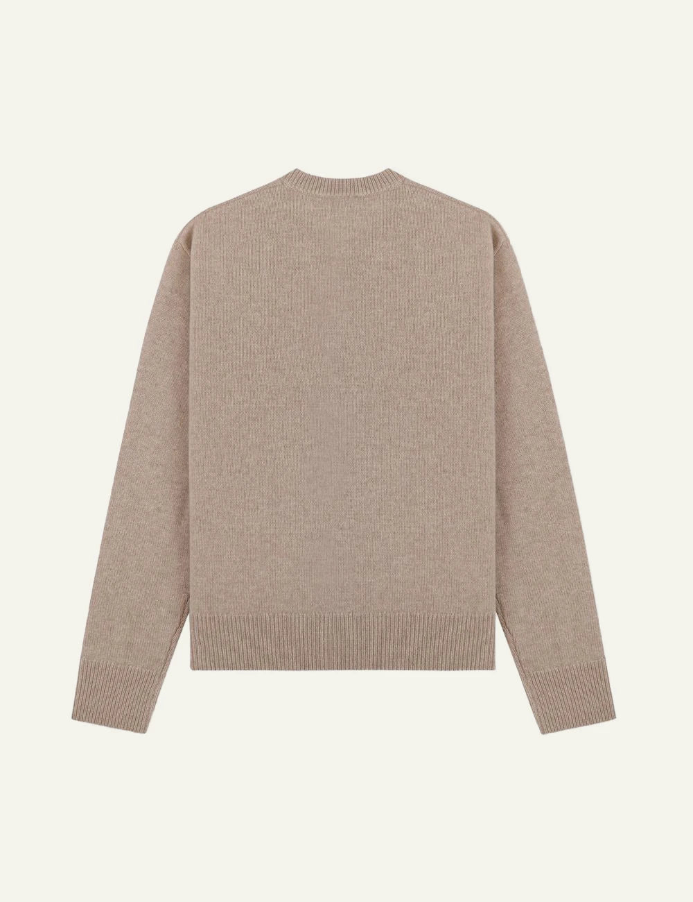 Sporty & Rich SRC cashmere v neck sweater tapioca back view