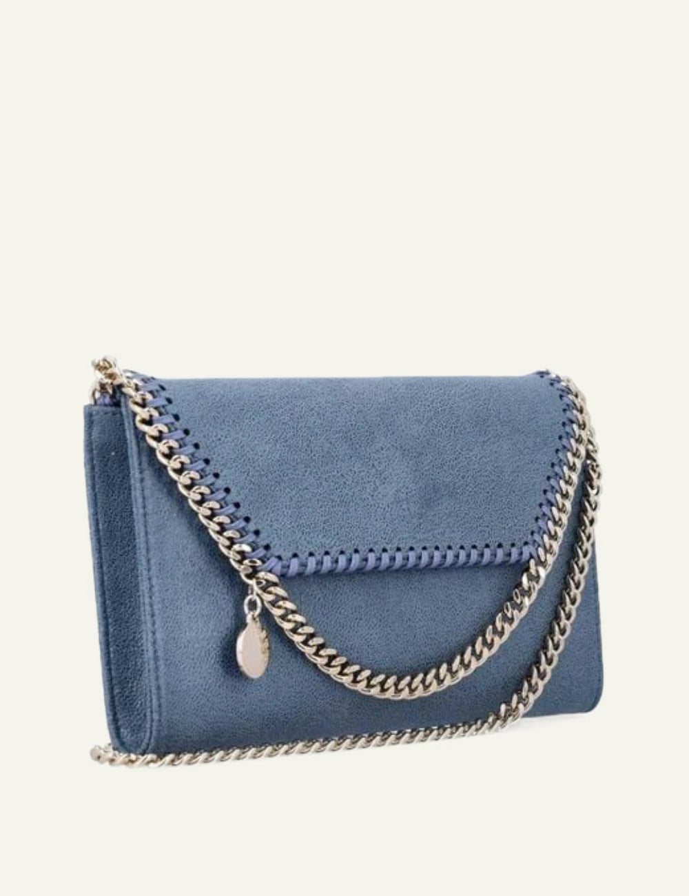 Stella McCartney Falabella chain shoulder bag blue side view