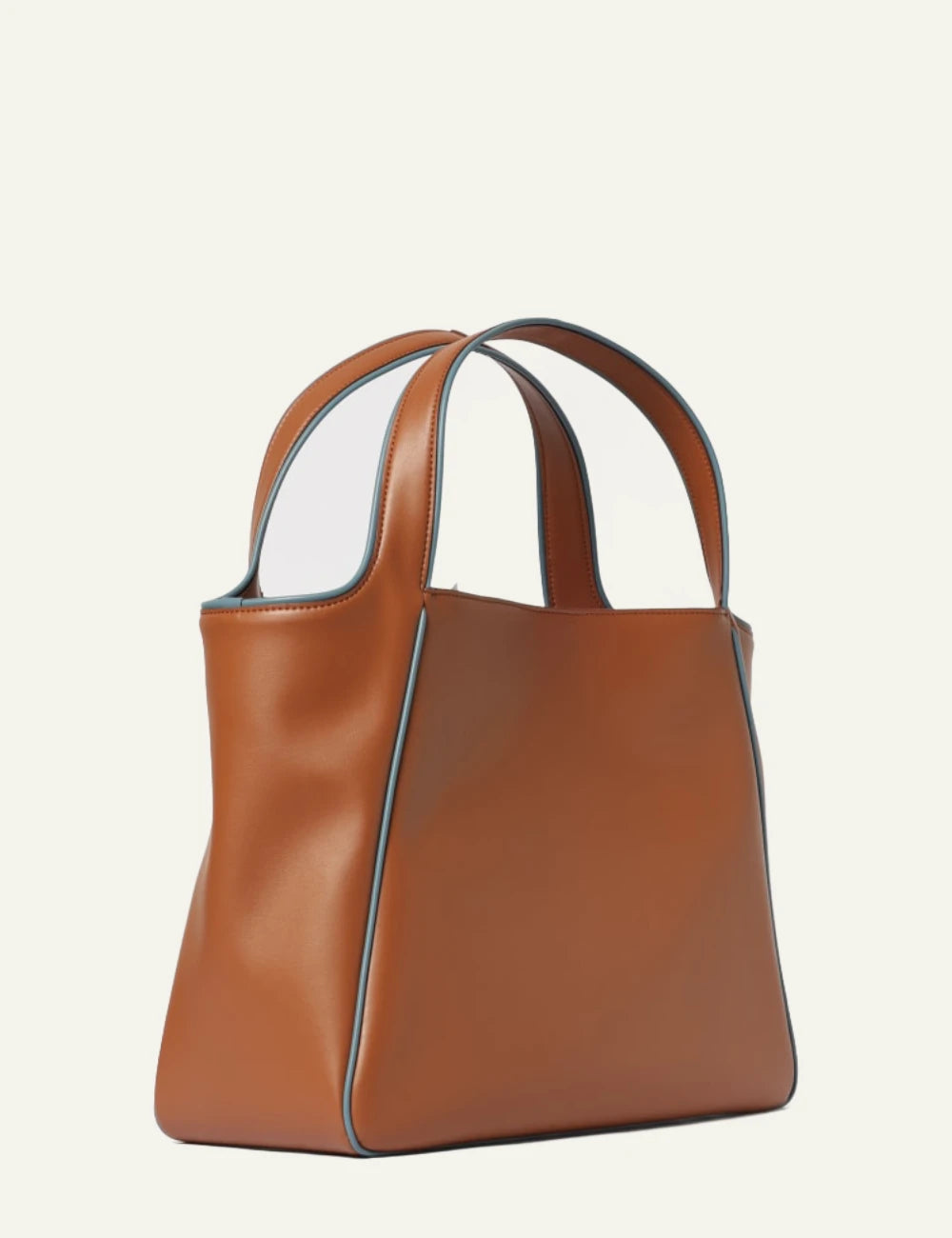 Stella McCartney perforated logo tote bag brown back view