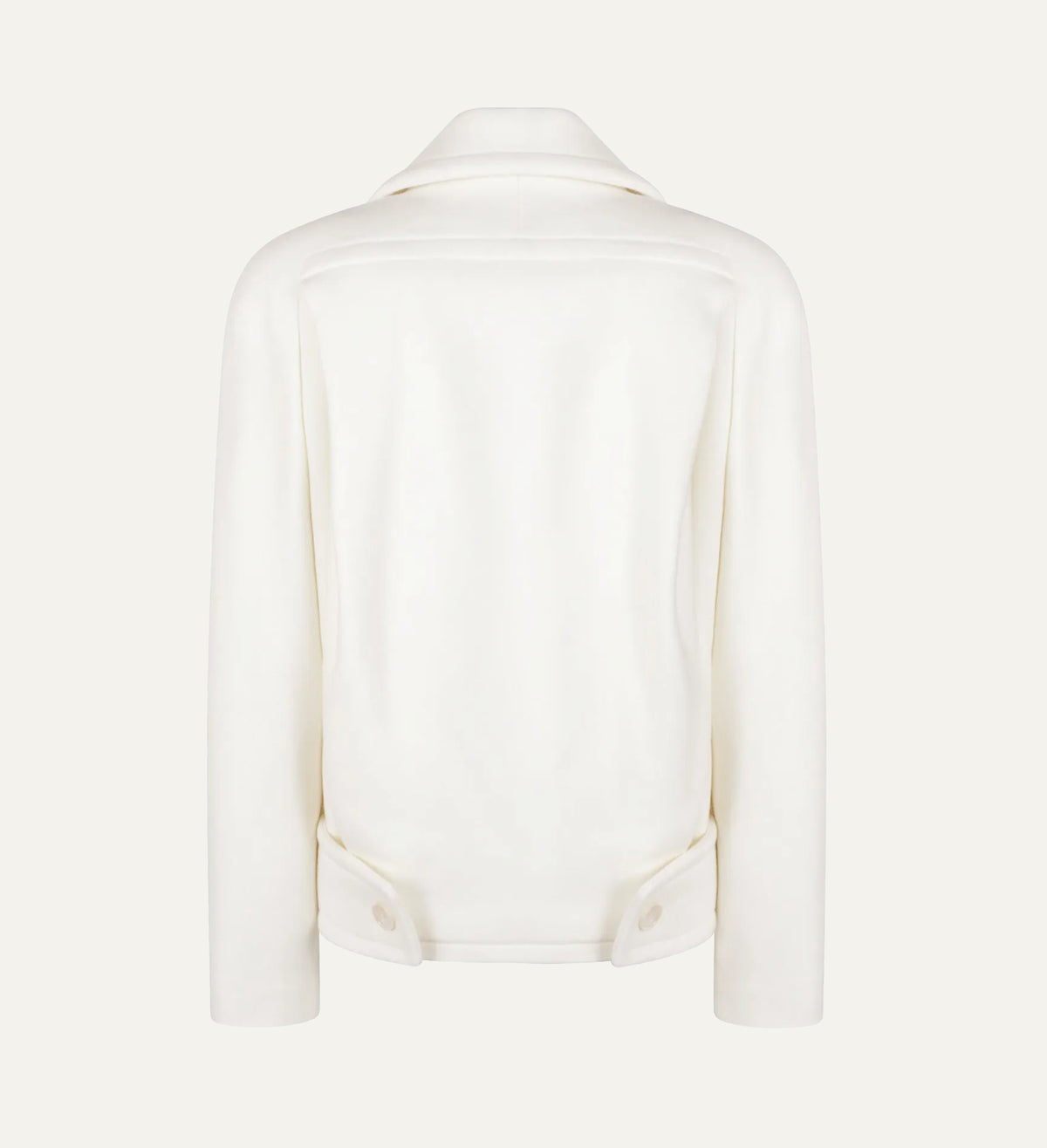 Stella McCartney women's ivory wool and viscose cropped double-breasted coat back