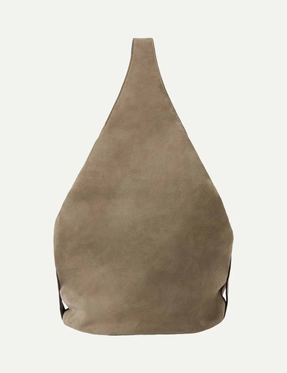 Stella McCartney women's sand vegan suede medium bucket bag back