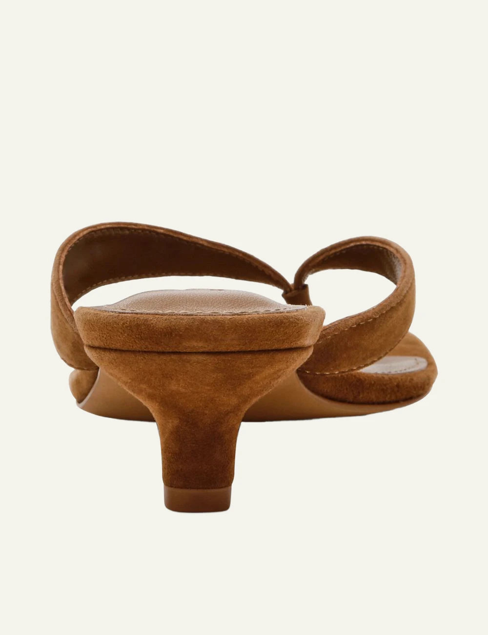 Steve Madden Tracie mule sandal chestnut suede low heel back view