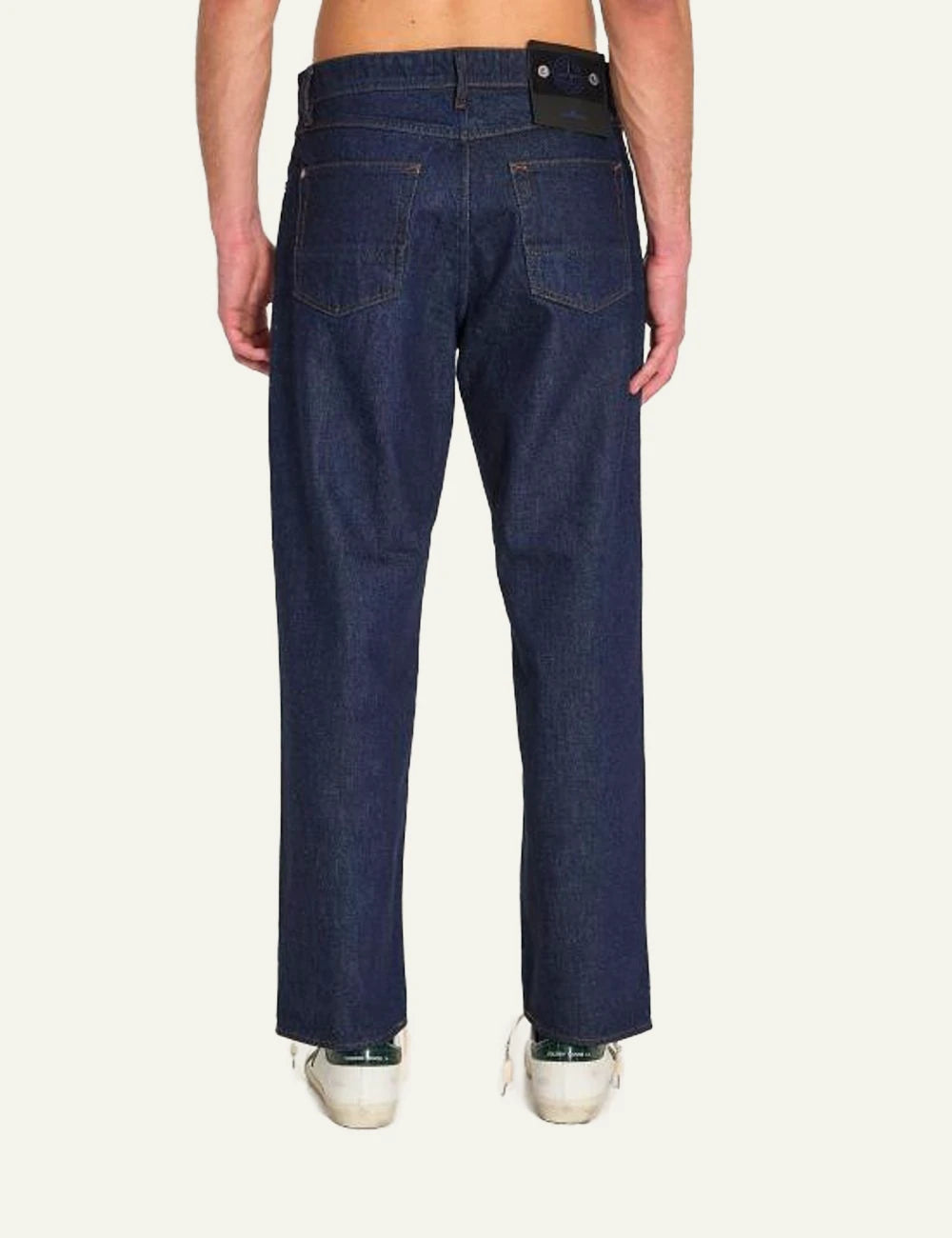 Stone Island jeans trousers blue back look