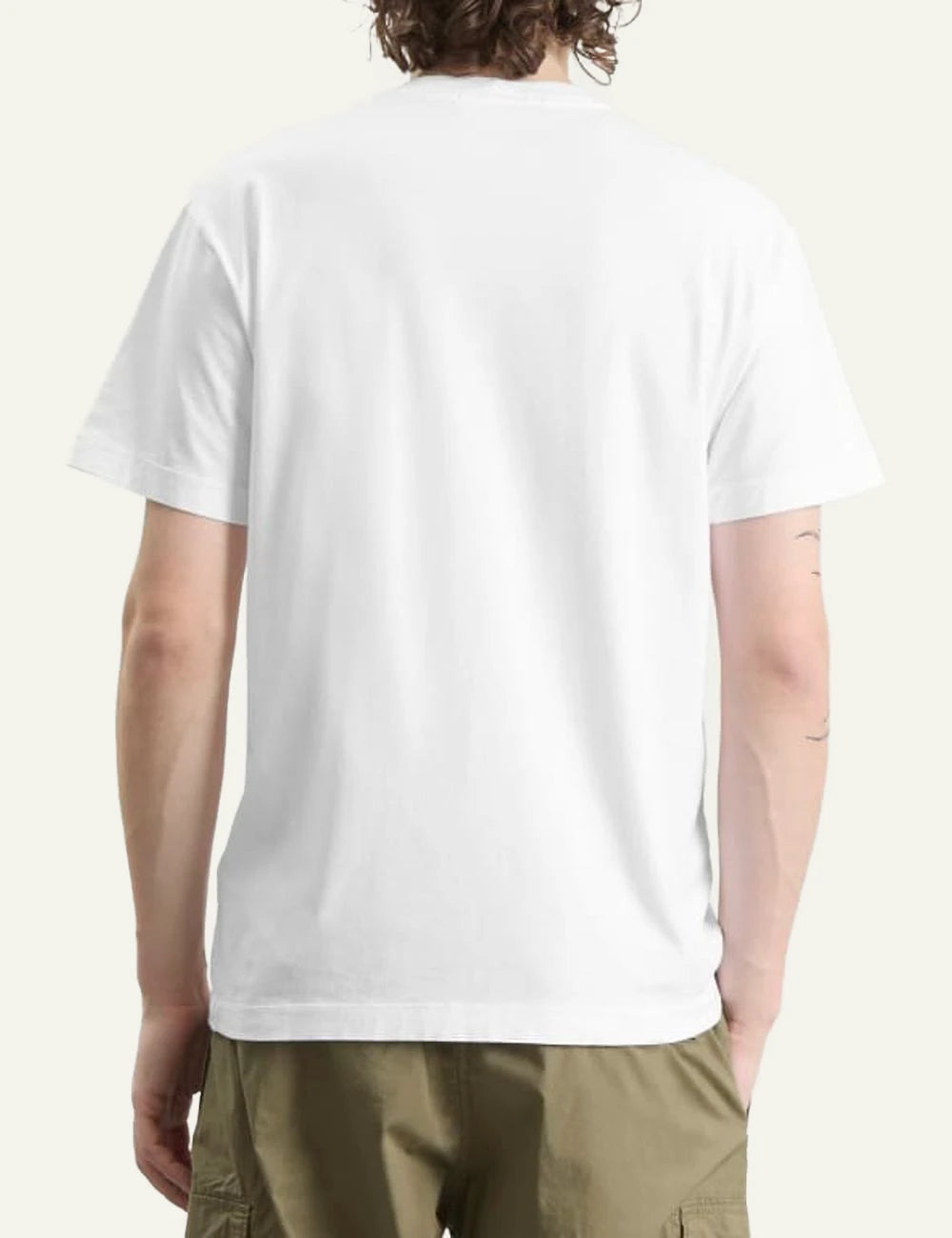 Stone Island T-Shirt White Regular Fit back View