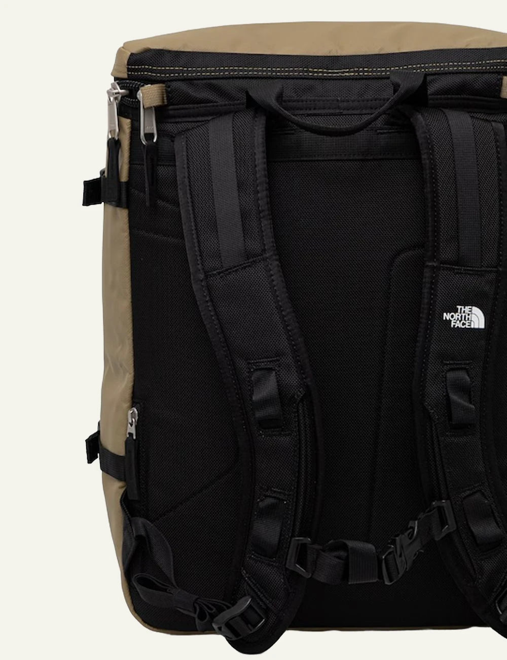 The North Face Base Camp Fuse Box backpack beige black logo back view