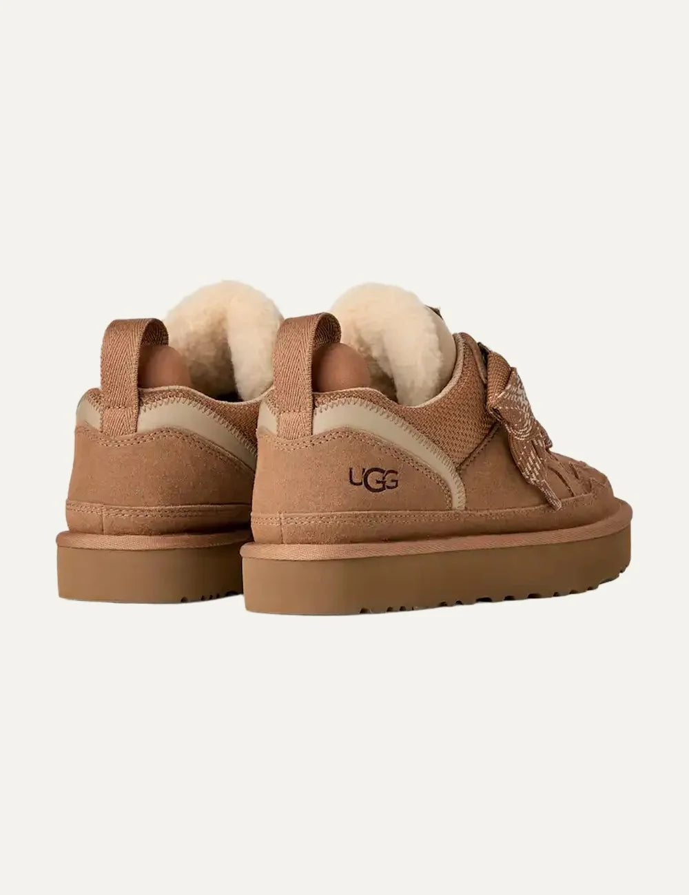 UGG Women’s Chestnut Suede Lowmel Sneakers with Two-Tone Laces back