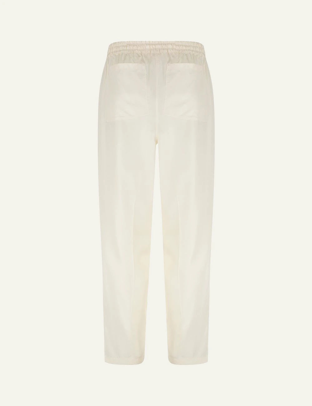 Umit Benan Julian Paradiso silk pants cream relaxed fit back view