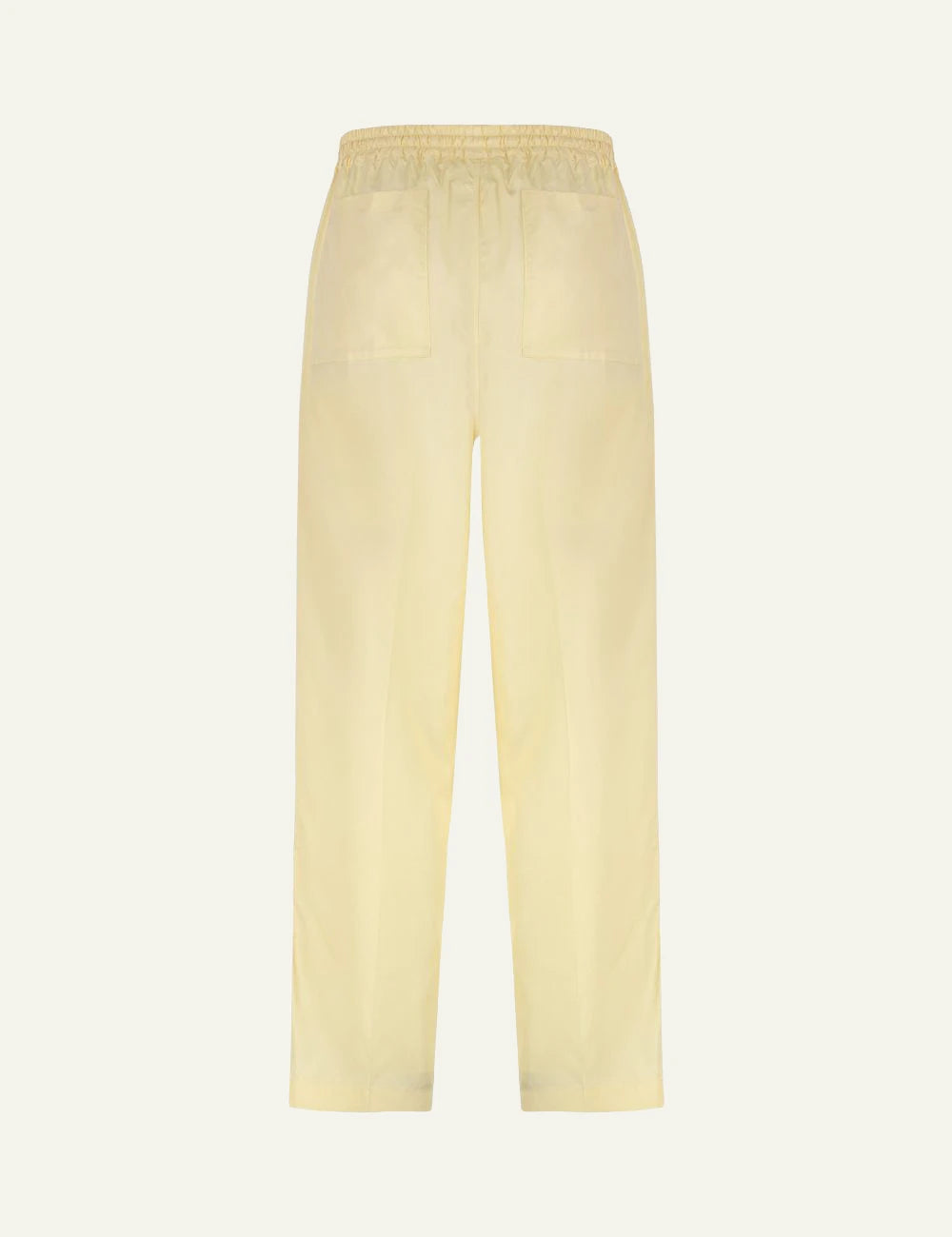 Umit Benan Julian Paradiso silk pants yellow relaxed fit back flat view
