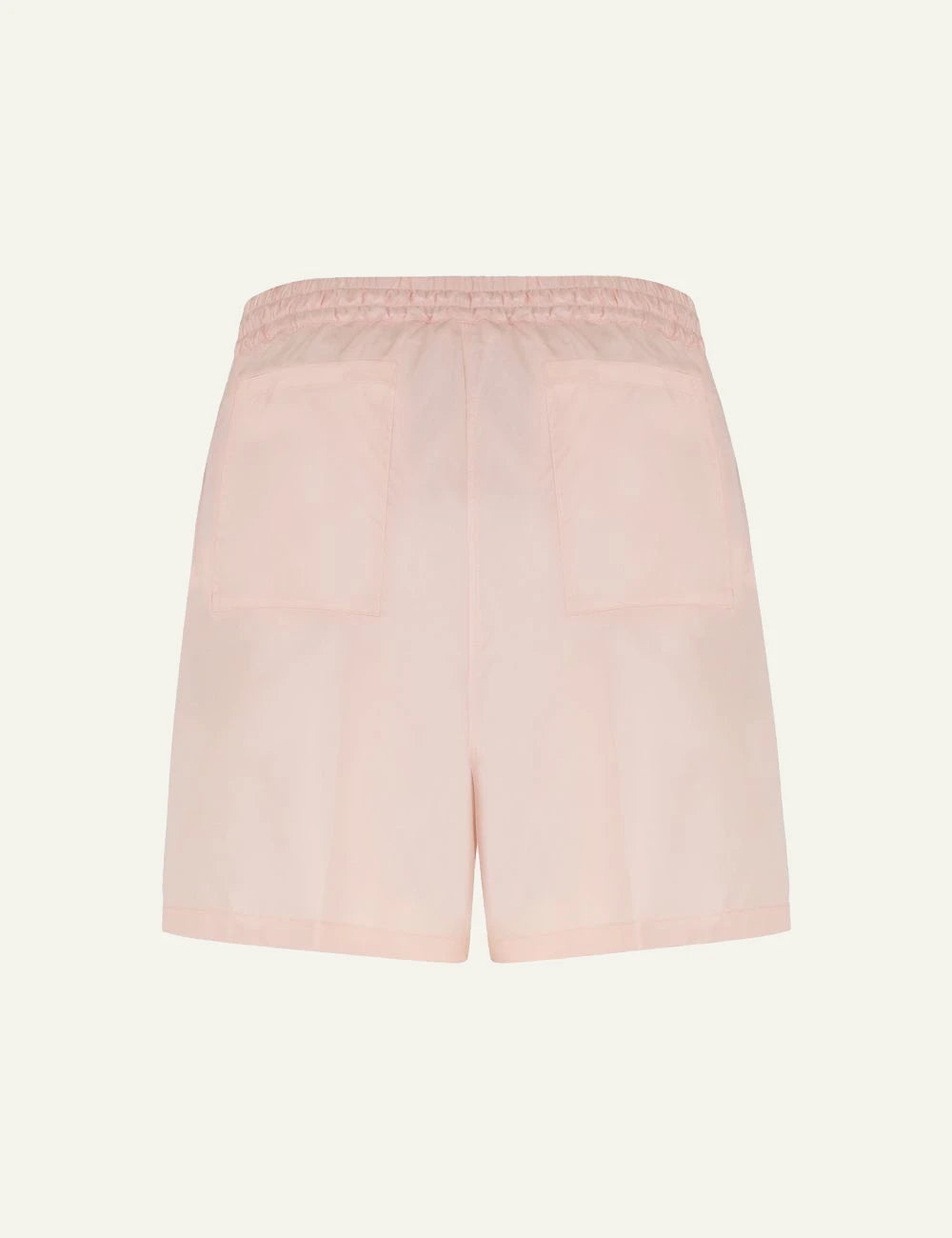 Umit Benan Julian Paradiso silk shorts light pink relaxed fit back view