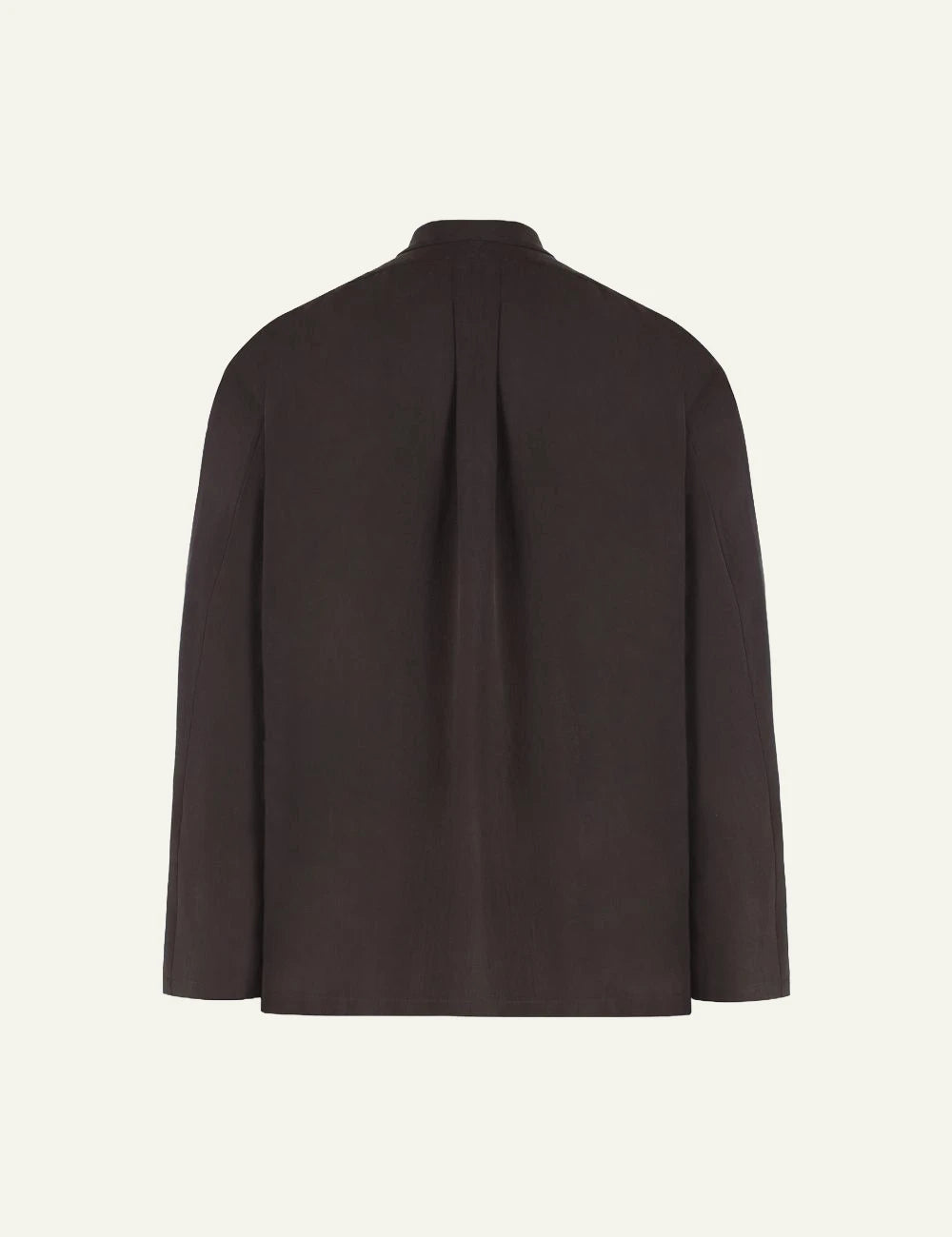 Umit Benan Julian silk jacket brown relaxed fit back view