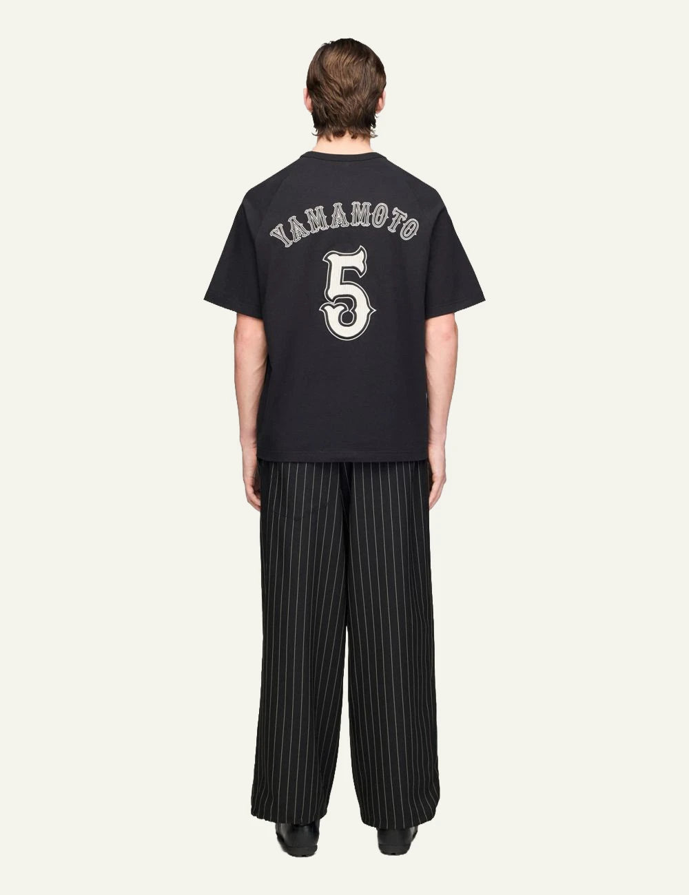 Y-3 elite 5 graphic t-shirt black short sleeve back view