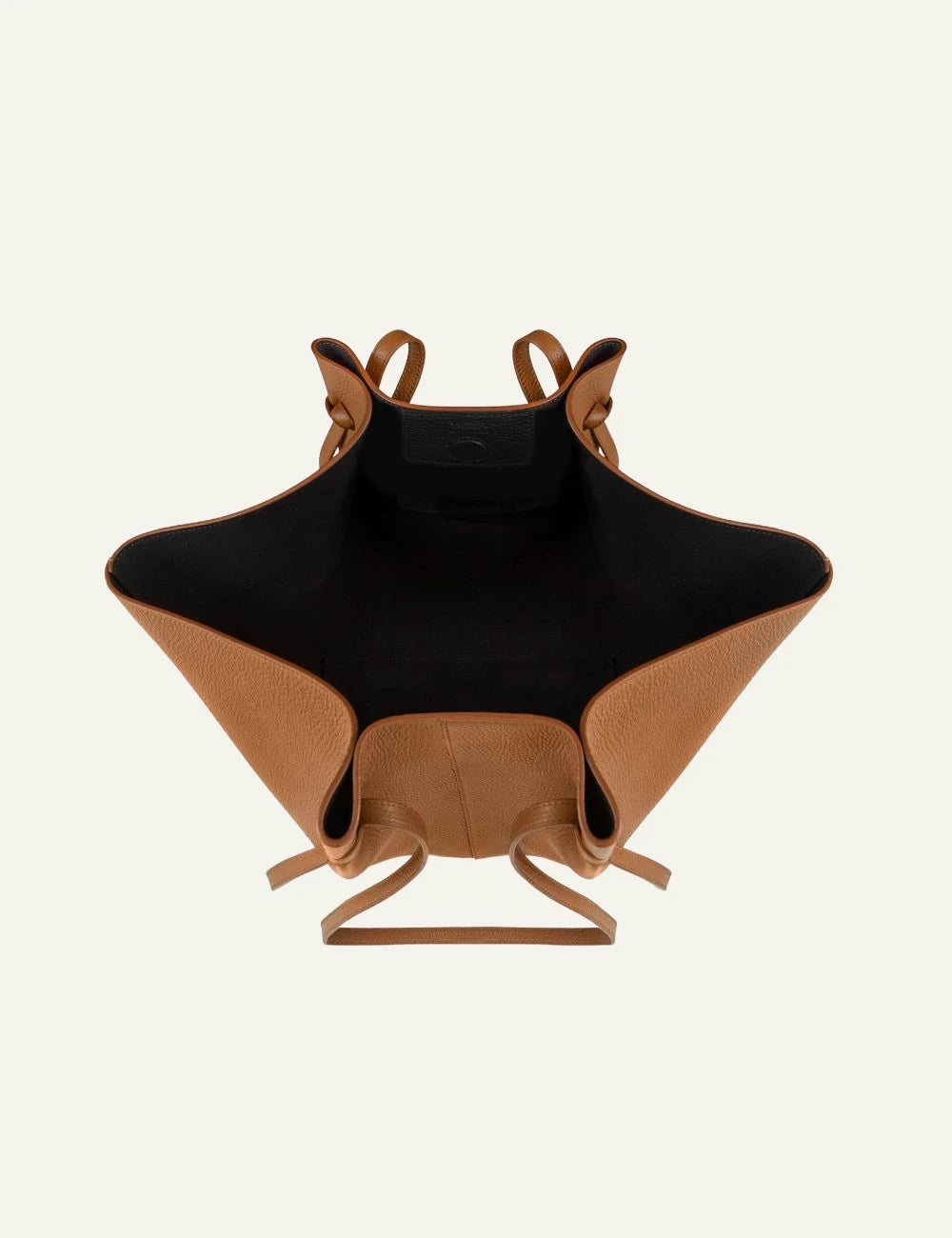 Yuzefi Large Mochi hazel leather tote bag interior view