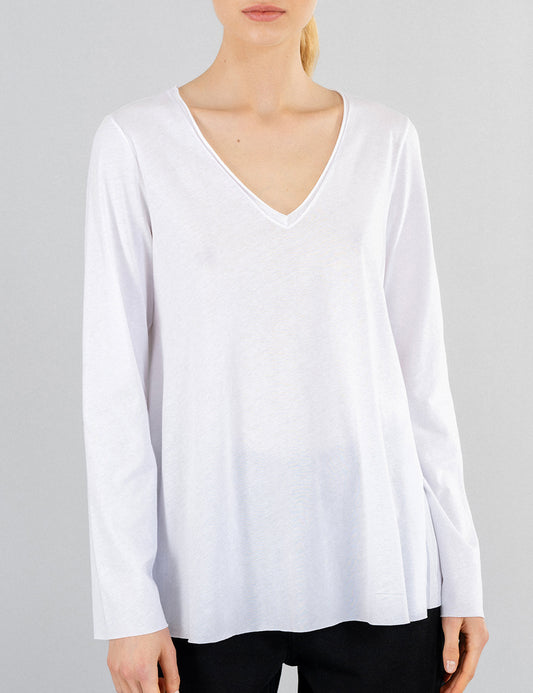 PHILOSOPHY V NECK LONG SLEEVE TOP PHILOSOPHY