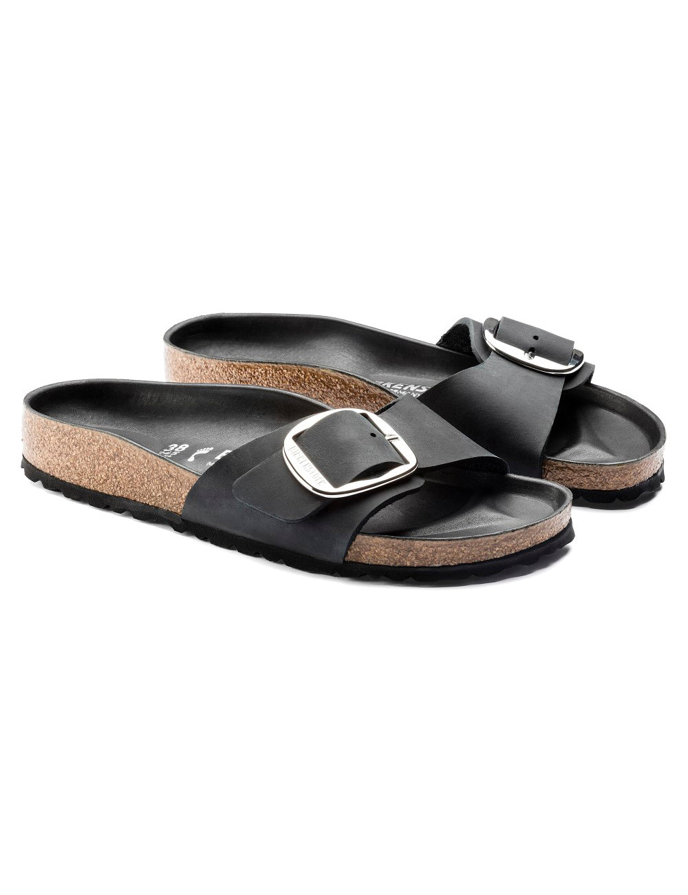 BIRKENSTOCK LEATHER MADRID BIG BUCKLE LEOI BLACK BIRKENSTOCK