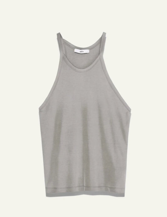 Milla tank top light grey sleeveless front view