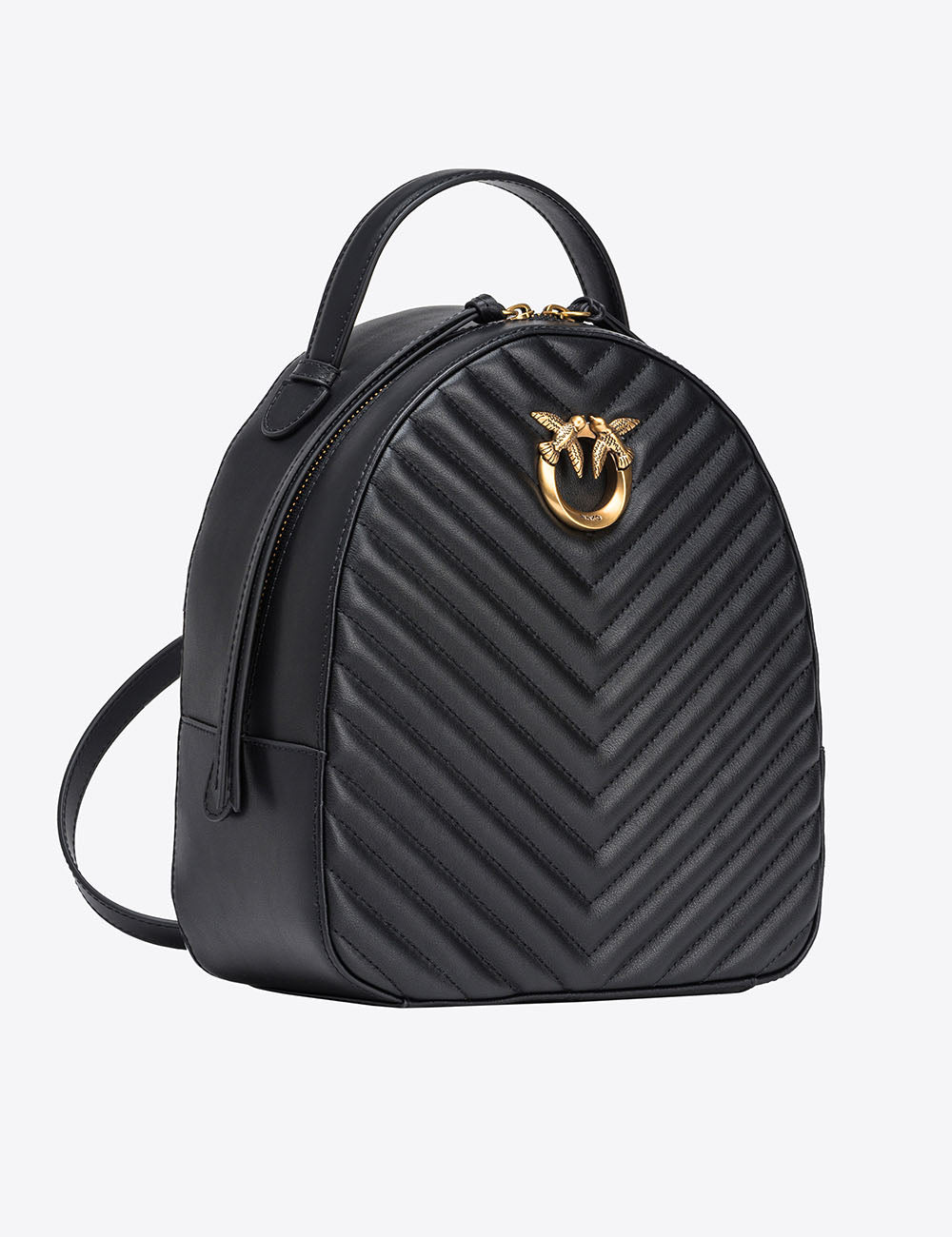 PINKO LOVE CLICK BACKPACK VITELLO NAPPATO CHEVRON PINKO