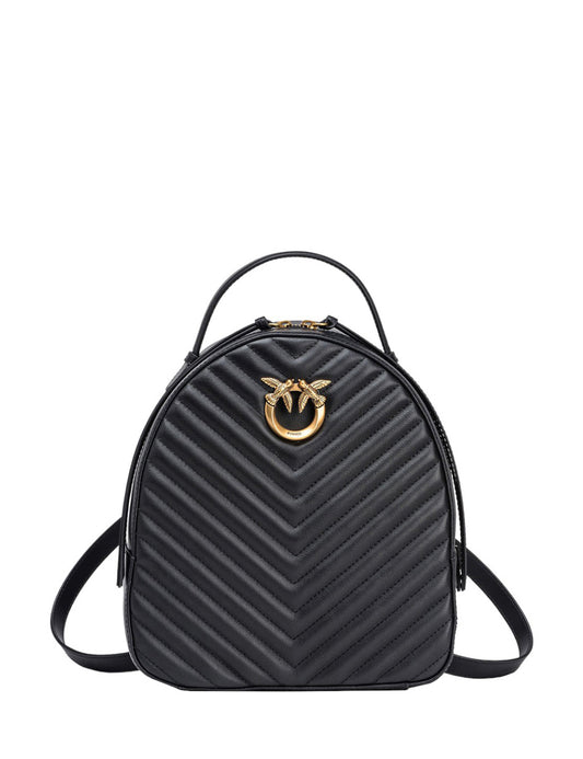 PINKO LOVE CLICK BACKPACK VITELLO NAPPATO CHEVRON PINKO