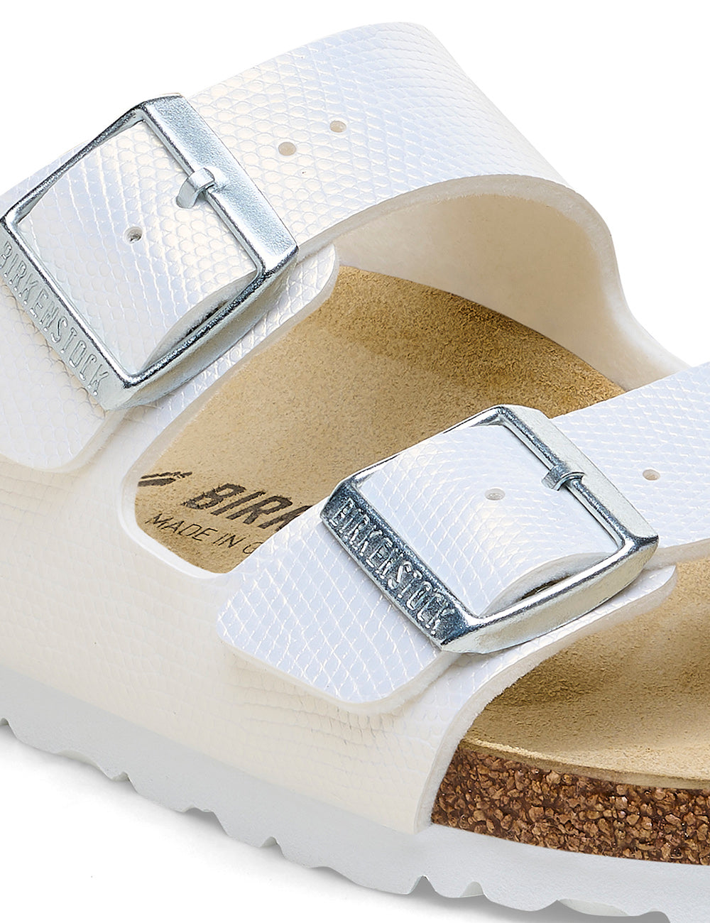 BIRKENSTOCK BS CLASSIC ARIZONA BF SHINY LIZARD WHITE BIRKENSTOCK