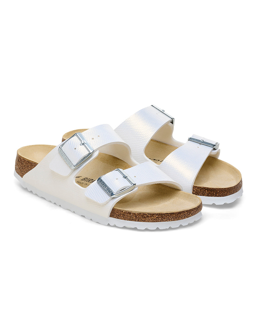 BIRKENSTOCK BS CLASSIC ARIZONA BF SHINY LIZARD WHITE BIRKENSTOCK