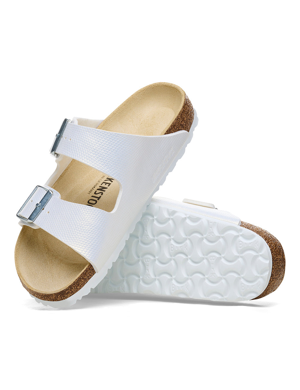 BIRKENSTOCK BS CLASSIC ARIZONA BF SHINY LIZARD WHITE BIRKENSTOCK