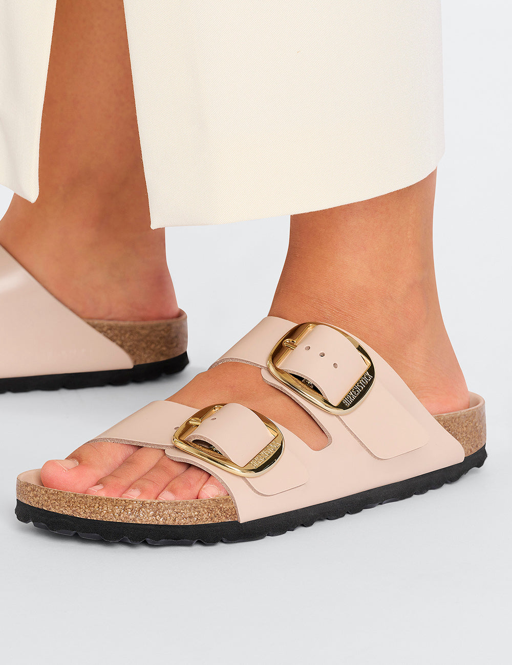 BIRKENSTOCK LEATHER ARIZONA BB LENA HIGH SHINE NEW BEIGE HEX BIRKENSTOCK