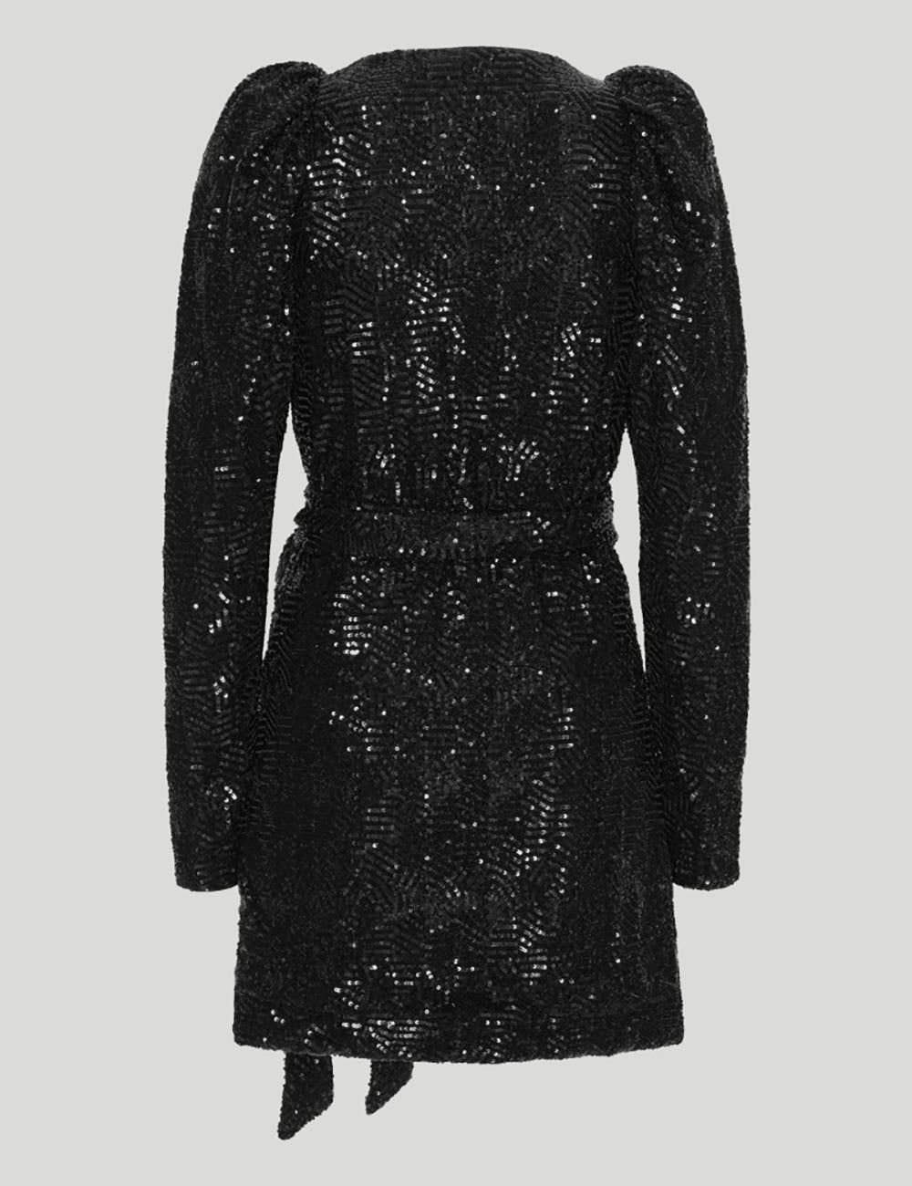 ROTATE SEQUINS MINI WRAP DRESS ROTATE