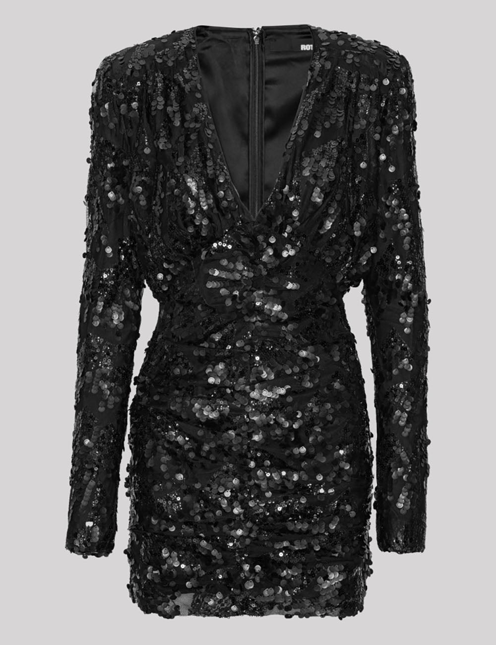 ROTATE SEQUINS V-NECK DRESS ROTATE