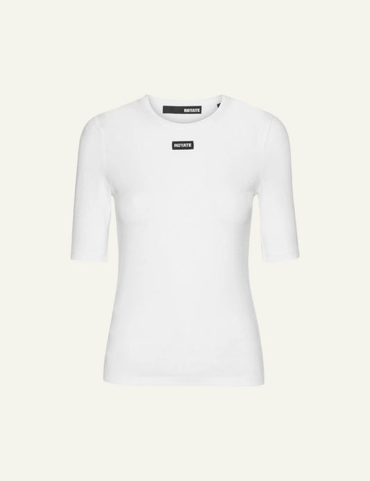 Rotate bright white fitted t-shirt product view