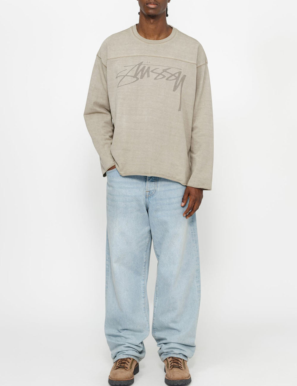 STUSSY FOOTBALL CREW PIG.DYED