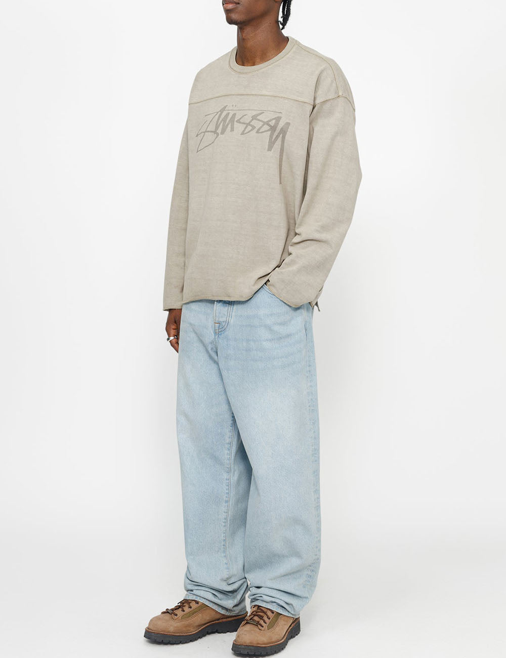 STUSSY FOOTBALL CREW PIG.DYED