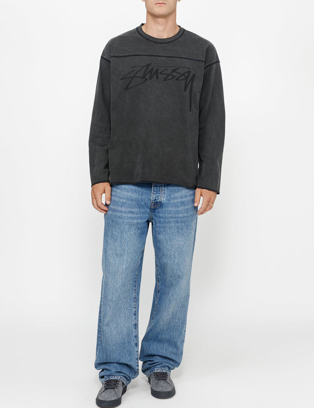 STUSSY FOOTBALL CREW PIG.DYED