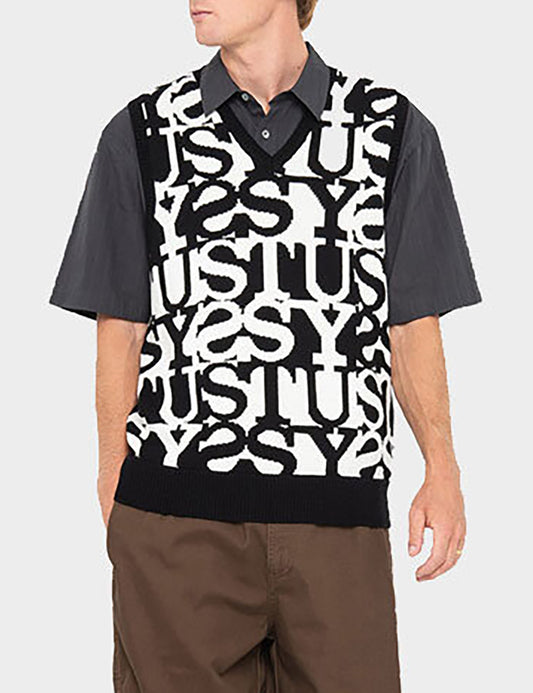 STUSSY STACKED SWEATER VEST