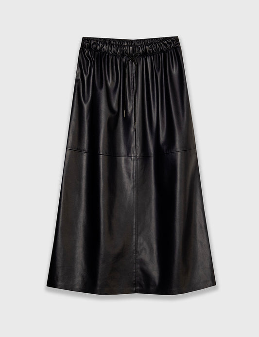 MILLA SKIRT LONG FAUX LEATHER