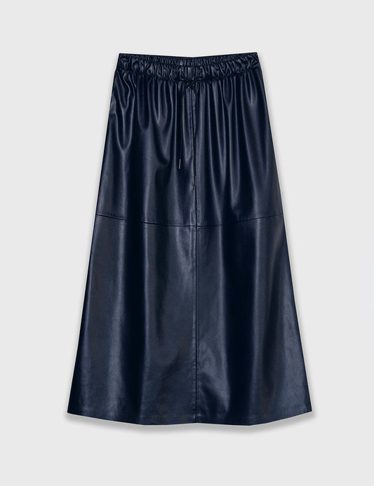 MILLA SKIRT LONG FAUX LEATHER