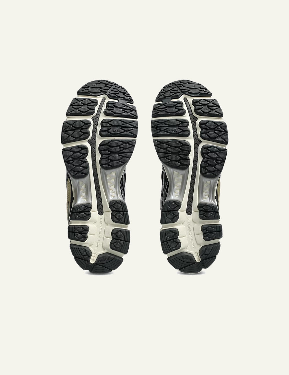 ASICS GEL-KAYANO 12.1 outsole view σε Black Obsidian Grey με GEL cushioning