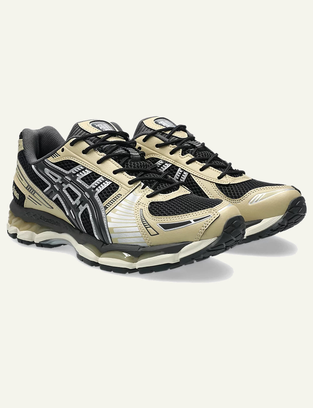 ASICS GEL-KAYANO 12.1 front angle view με mesh upper και metallic details