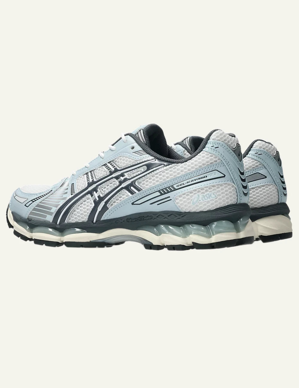 Asics Gel Kayano 12.1 sneaker light blue grey back view