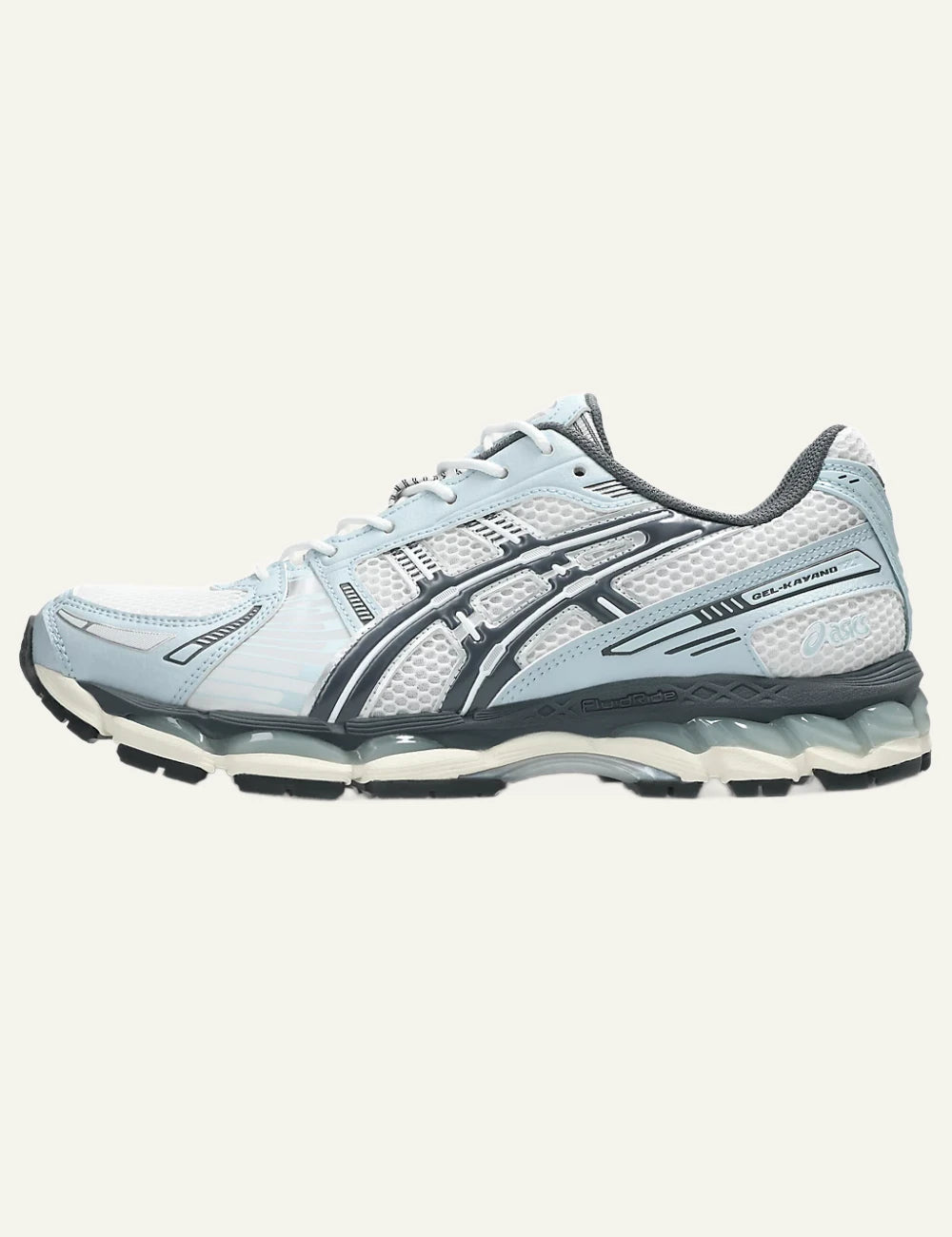 Asics Gel Kayano 12.1 sneaker light blue grey profile view