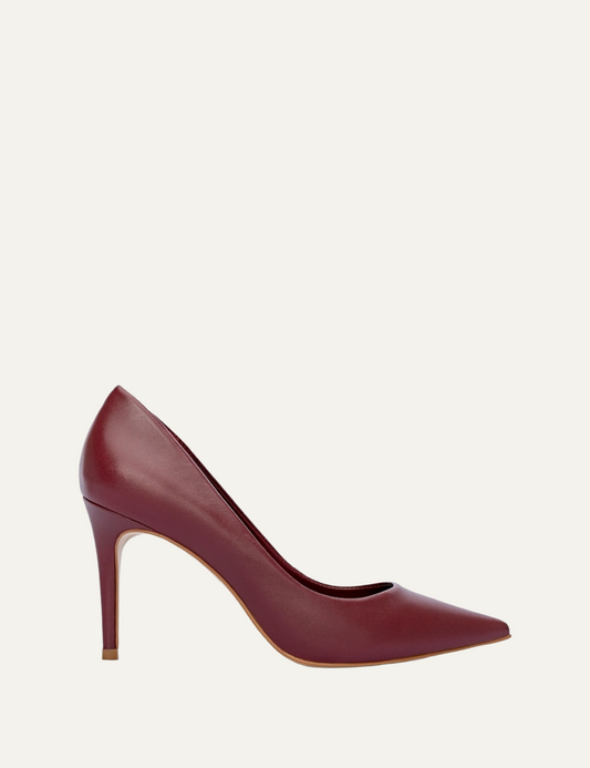 CARRANO MAHOGANY CLASSIC LEATHER HEELS