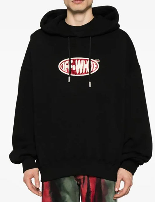 OFF WHITE CRYST ROUND LOGO OVER HOODIE
