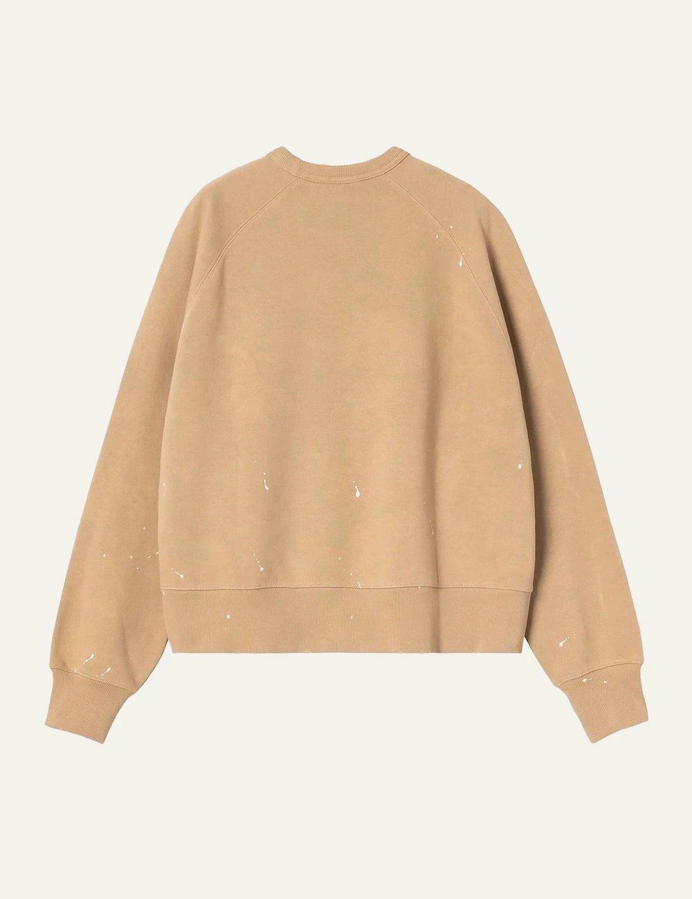 Carhartt WIP Painter sweat se dusty brown me logo print kai paint splatter details back
