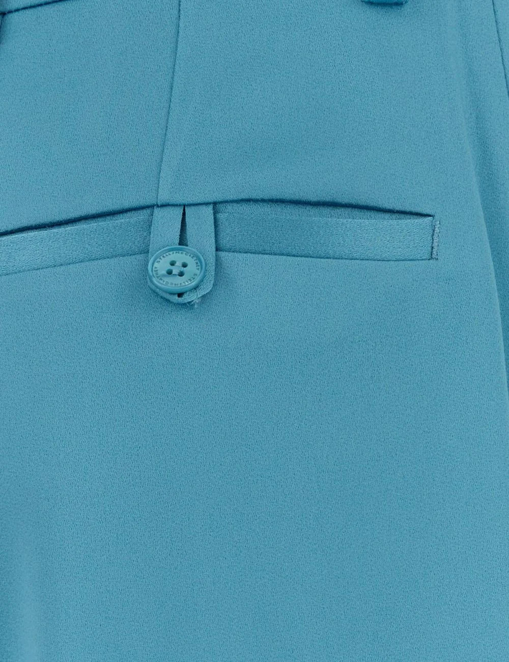 Stella McCartney satin trousers detail back pocket blue fabric