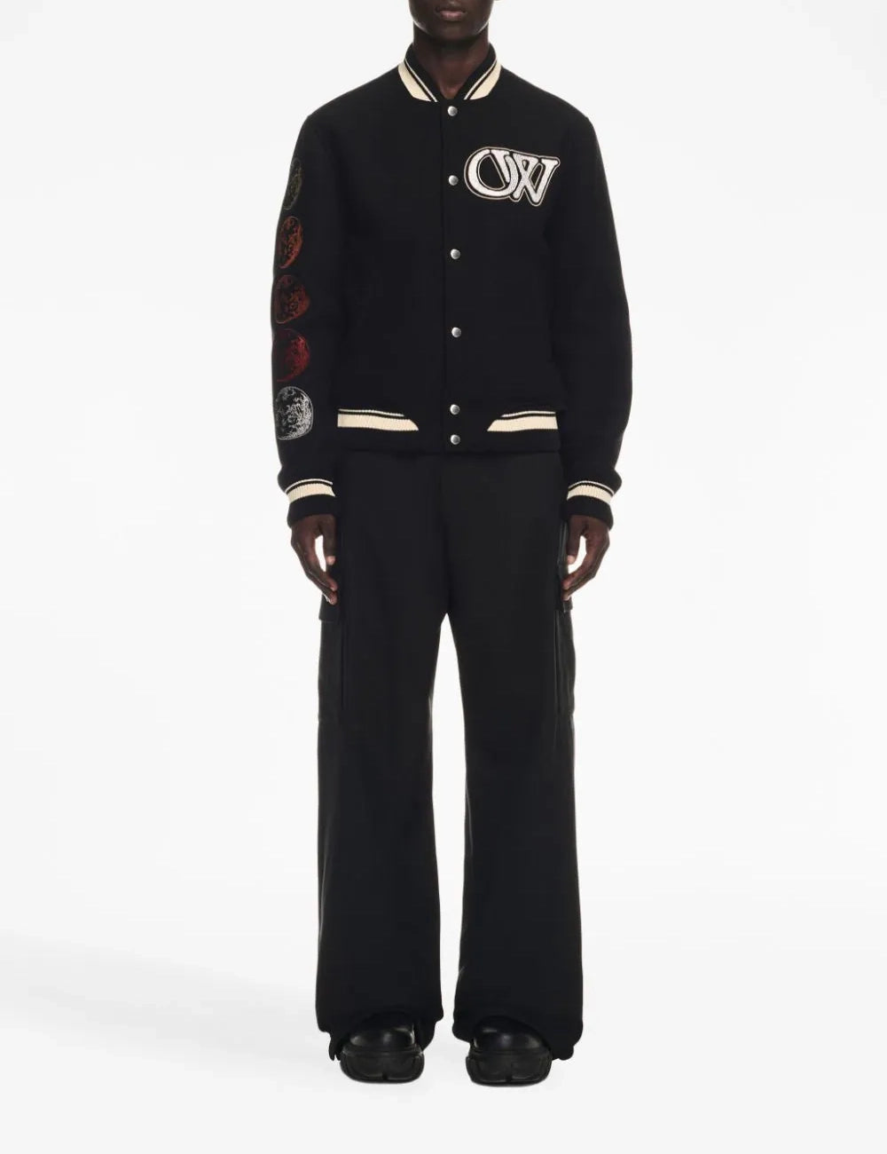 OFF WHITE CRYST MOON PHASE VARS BOMBER OFF WHITE