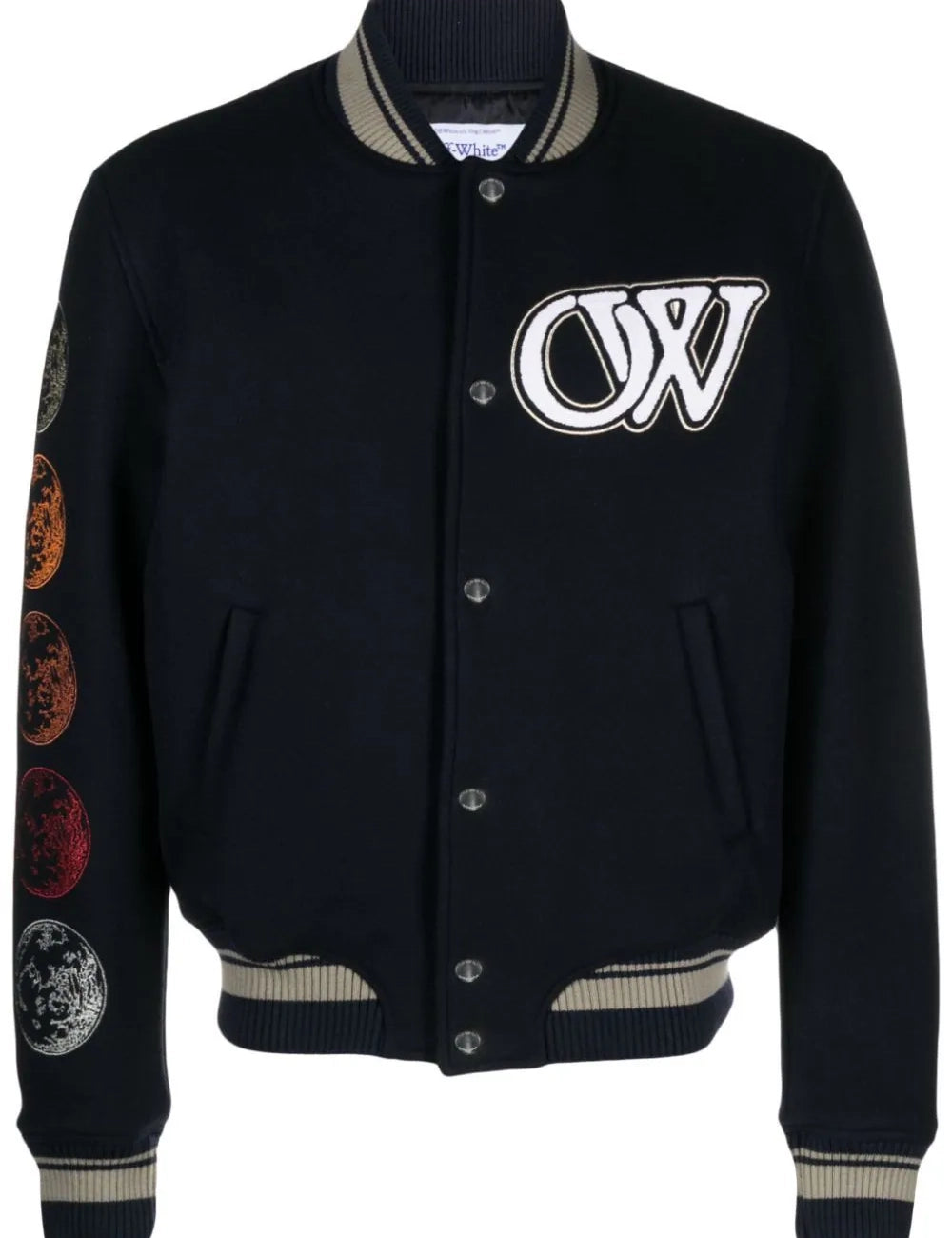 OFF WHITE MOON PHASE VARS BOMBER OFF WHITE