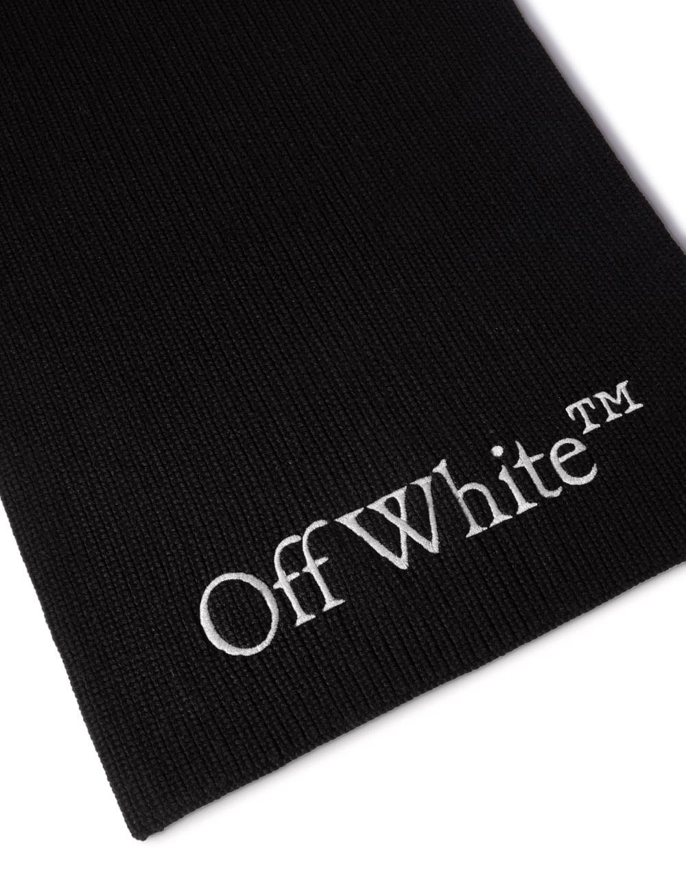 OFF WHITE BOOKISH KNIT SCARF OFF WHITE