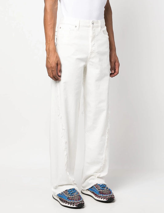 LANVIN TWISTED DENIM BAGGY TROUSERS