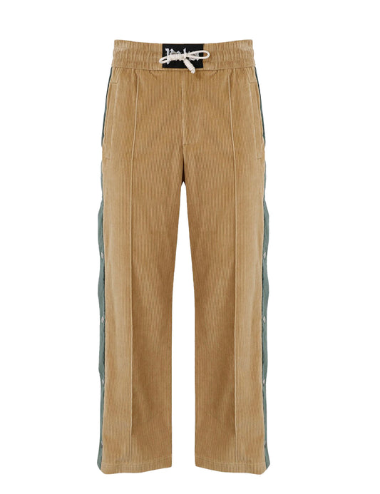 PALM ANGELS CORDUROY BUTTONED TRACK PANTS