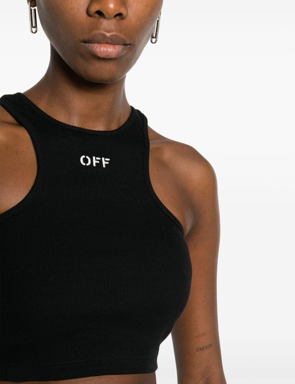 OFF WHITE OFF STAMP RIB ROWING TOP
